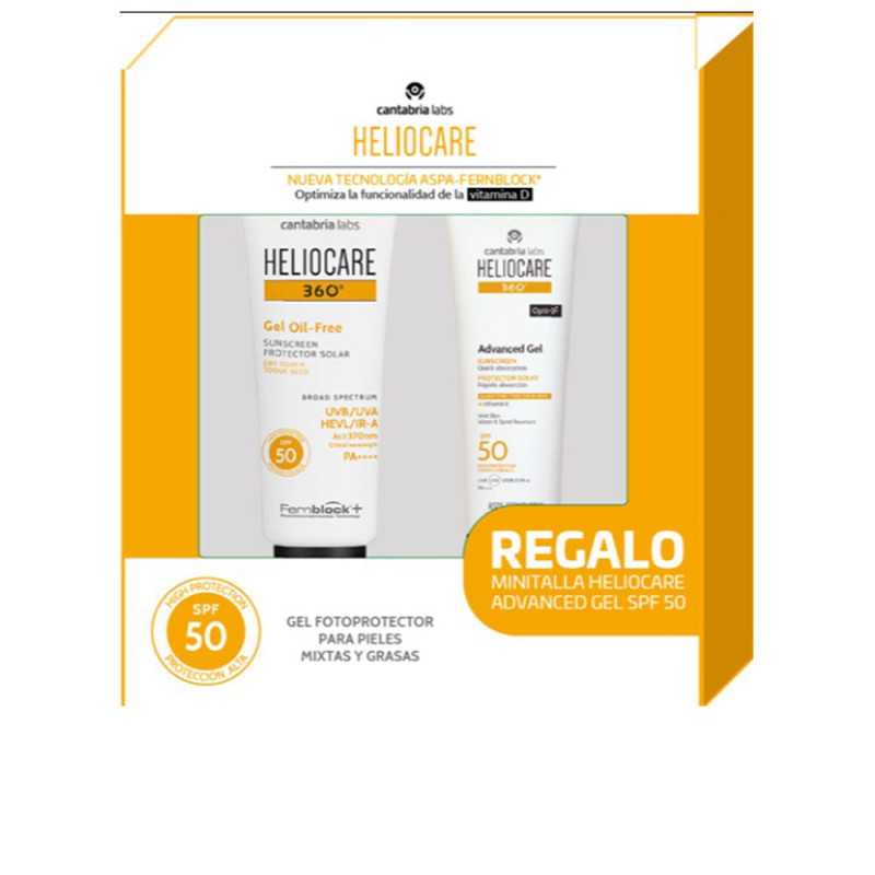 HELIOCARE 360º GEL OIL-FREE SPF50 ESTUCHE 2 pz by HELIOCARE for Unisex